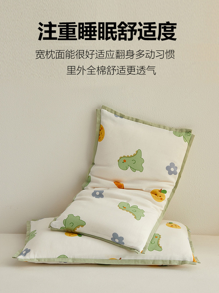 Children's Cotton Pillow, Small Pillow for Kids under 6 Years Old, Pure Cotton Pillow Core, Class a Baby Pillow, Sleep Pillow, 100% Cotton, Suitable for 1 to 3 Years Old, Removable and Washable