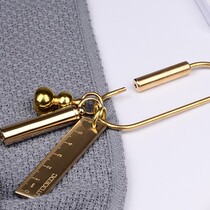 ins keychain Brass keychain Super firm screw-fixed universal buckle Whistle bottle opener Durable