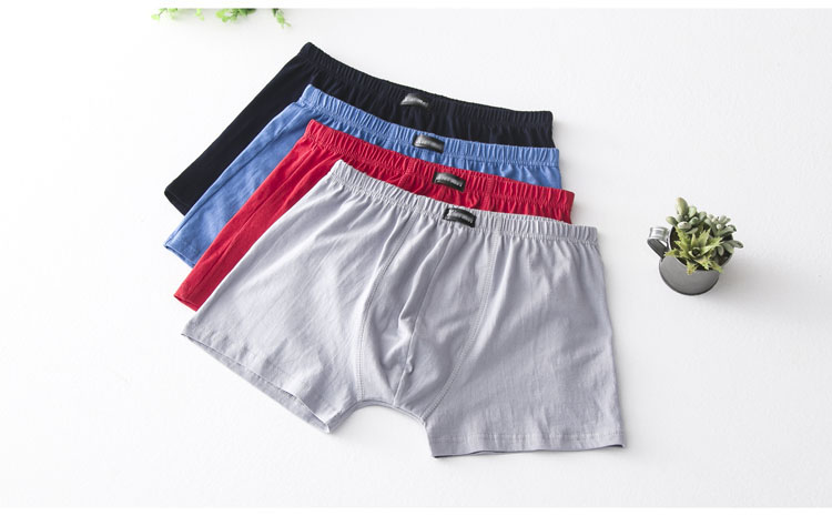 5 Đàn ông SpongeBob Tóm tắt Boxer Lớn Đỏ Giữa Eo Đàn ông trung niên Kích thước lớn Cotton quần sịp dây nam