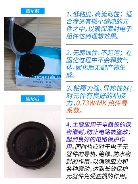 141 black epoxy resin glue PCB board flame retardant glue circuit board anti-tamper confidentiality potting glue electronic insulation waterproof