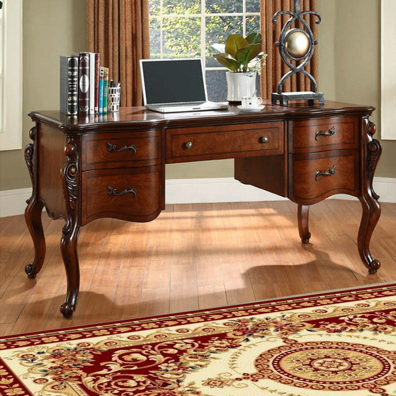 American Solid Wood Desk Writing Desk Office Desk Calligraphy Desk Study Furniture European Office Chair Combination Computer Desk