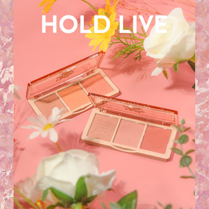 Makeup HOLD LIVE Secret Garden Gradient Blush Natural Nude Makeup Repair Vitality Girl Three-color Rouge