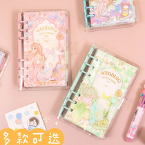 Internet celebrity hand account book set girl cute style girl 36K notebook elementary school student book hand account book sticker