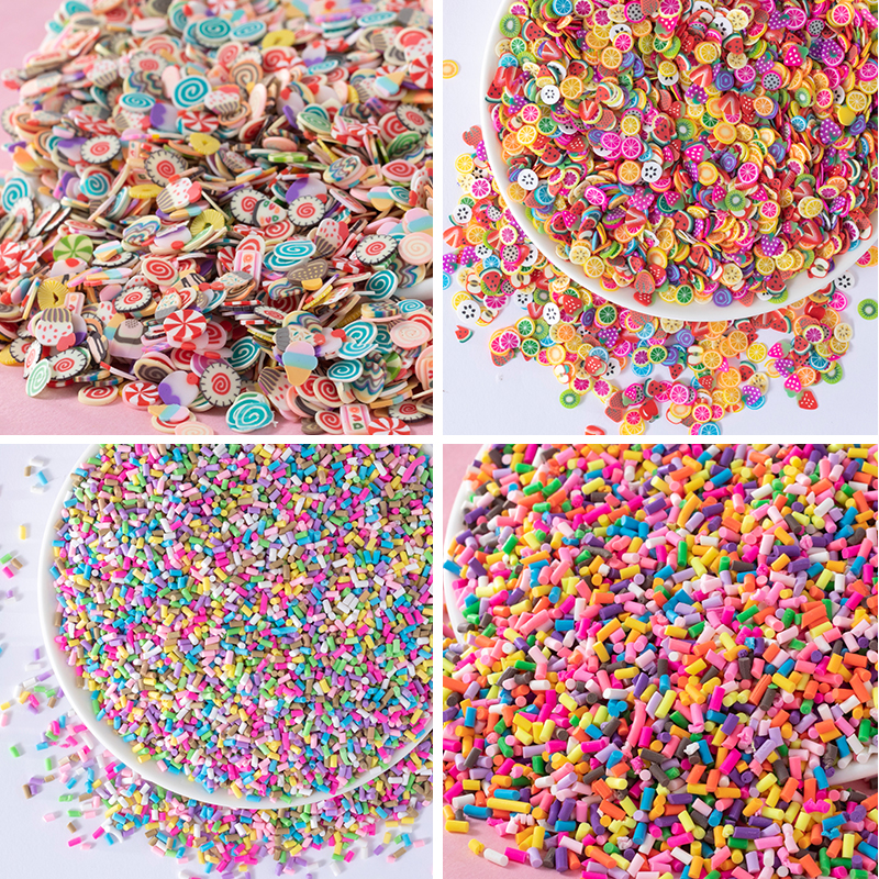Simulation cream glue diy mobile phone protective shell soft pottery slice flower fruit dessert color needle candy accessories handmade
