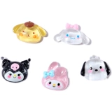 Кристалл прозрачный ухой собаки щенки котенок кремовый резиновый резиновый корпус для мобильного телефона Diy Материал для волос зажима смола аксессуары