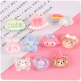 Мультяшный радужный кремовый кролик, ручка, «сделай сам», с медвежатами