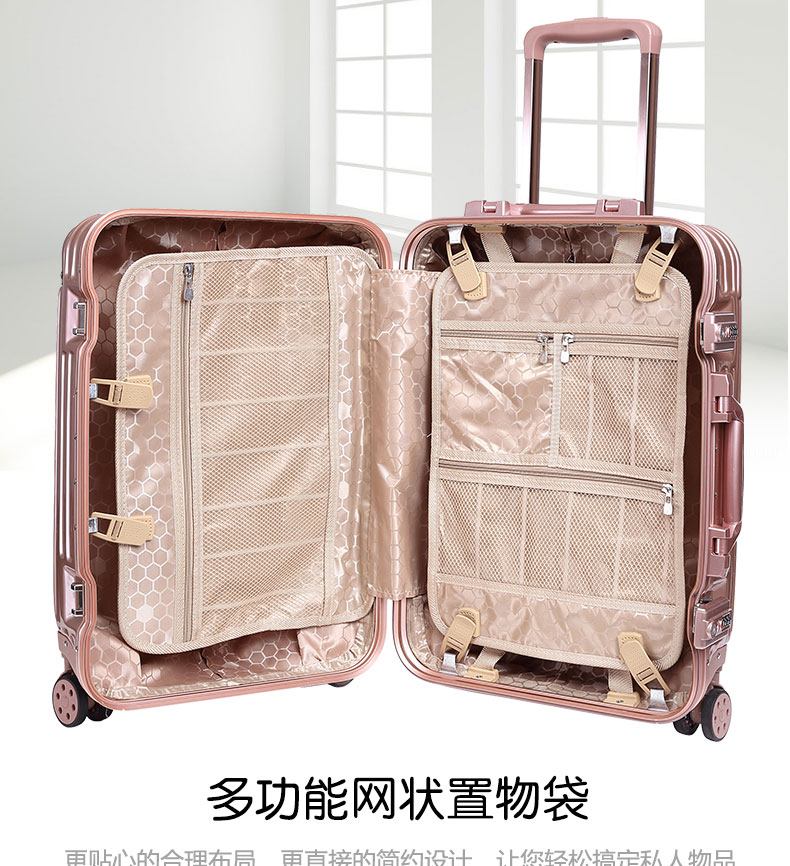 Hành lý khung nhôm 26 xe đẩy học sinh nam và nữ 240.000 vali có bánh xe 20 phiên bản tiếng Hàn của mật khẩu hành lý cứng 22 inch vali giá rẻ