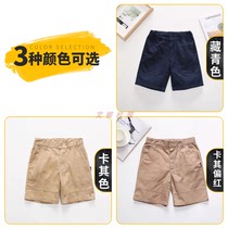 Primary and secondary school students Khaki navy blue summer school uniform childrens British College style casual boys shorts
