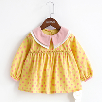 New spring foreign style double collar flower children baby girl girl waterproof cover rice pocket