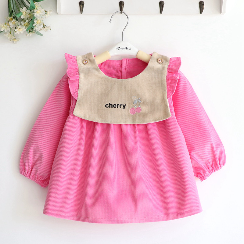 Cute Fruit Collar Light Core Suede Girl Girl Baby Boy Waterproof Hood Clothing Bib Detachable 73-130