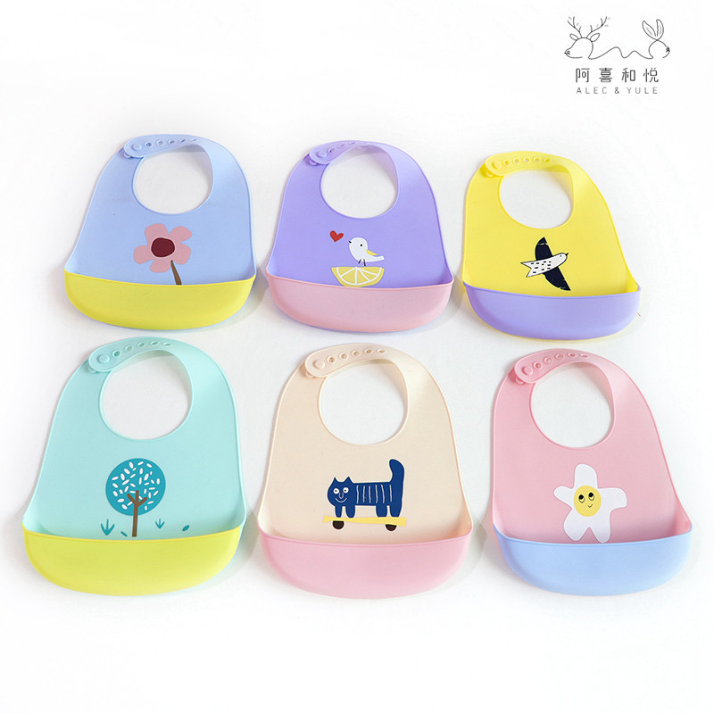 Silicone snack rice around the new baby baby baby baby baby baby baby baby baby baby around stereo waterproof around the soft skin eating pocket