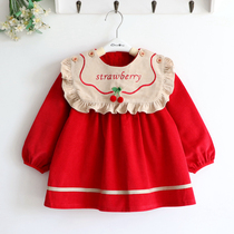 Aromatic season corduroy children Girls autumn and winter thick cotton waterproof coat baby clothes cute