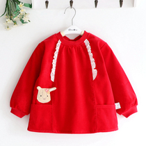 Elk corduroy children Girls autumn and winter cotton waterproof cover baby kindergarten rice clothes