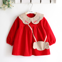 Candy corduroy children Girls autumn and winter thick cotton waterproof coat baby clothes cute