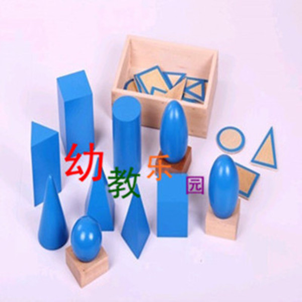 Montessori teaching aid for early childhood education educational toys geometric stereo group children's cognitive geometric rows