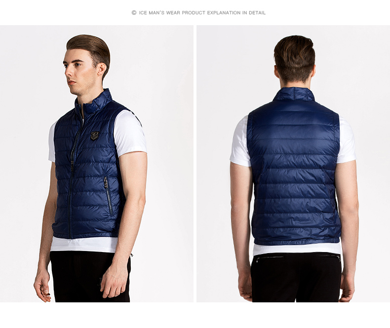 ICE nam vest bông quần áo 2016 mùa thu mới triều nam thời trang cá tính đẹp trai của nam giới áo khoác quần áo nam