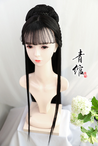 Chinese Hanfu wig princess fairy cosplay hair wig Hanfu Weijin Style Wig headgear antique style Girl Wig Costume cos