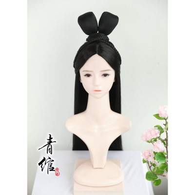 Chinese Hanfu wig princess fairy cosplay hair wig ancient costume, Hanfu modeling wig, Han and Tang dance wig, Phoenix nine