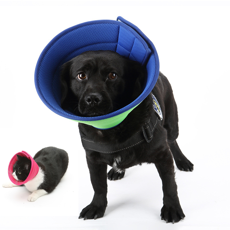 Net cloth washable soft Elizabeth Item lap Cat dog collar waterproof Pets anti-licking and biting anti-catch collar cat neck ring