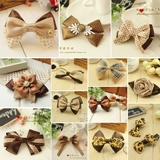 Сиреневая синяя лента с бантиком ручной работы, заколка для волос, набор материалов, аксессуар для сумки, комплект, DIY