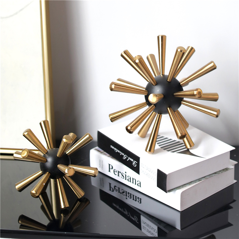 Modern light extravagant home Decorative Sample Plate Room Alloy Metal Ball Swing Piece Book Room Living Room Abstract Ball Creative Pendulum