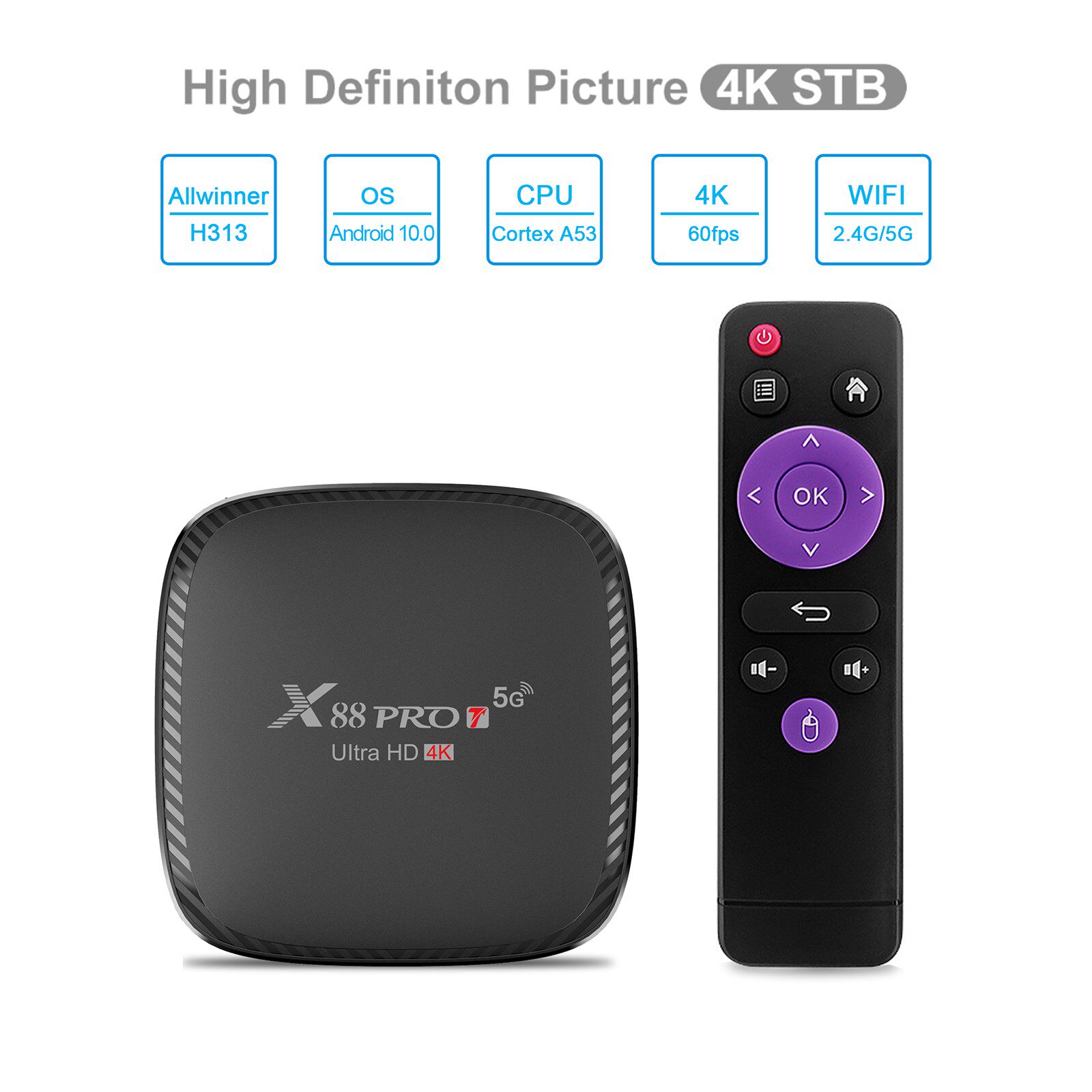 X88 PRO T Android 10 0 Smart TV Box UHD 4K Media Player