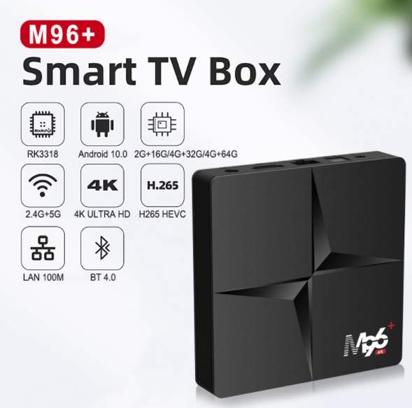 Voice Remote Control Chinese Interface M96 Large Capacity Network Set-Top Box Rockchip 5G Bluetooth USB3 Android 9