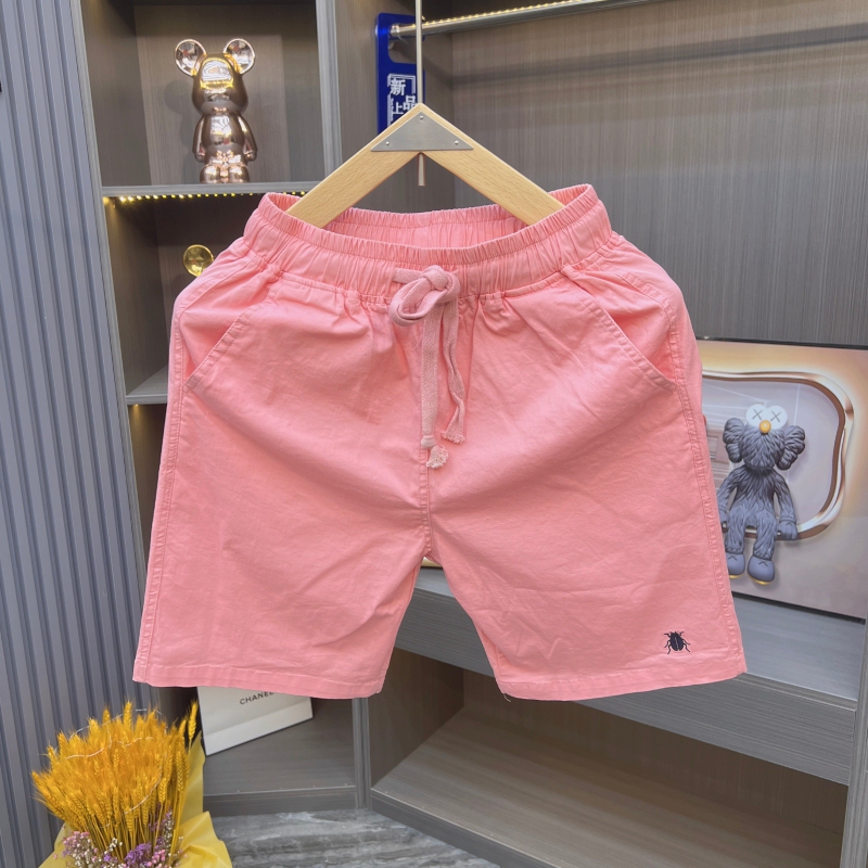 2024 Summer New Pure Cotton Shorts Couple Matching Five-Point Shorts Korean Style Trendy Slim Fit Embroidered Versatile Beach Shorts