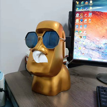 Creative multi-function fortune stone Image tissue box new fashion retro funny box niche homestay decoration decoration