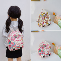 Cartoon Graffiti Student School Bag Cute Girl Double Shoulder Bag Nylon Printed Small Backpack Casual Child bag Bag Tide