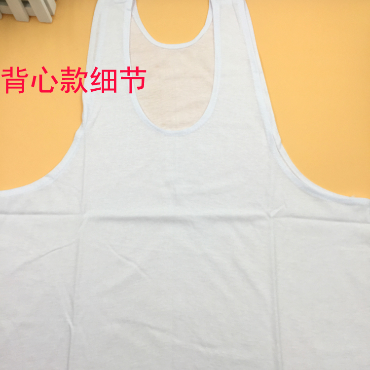 Bông hồng trắng nam hàng rào vest trung niên mỏng phần lỏng lẻo chạm đáy đồ lót cotton ngắn tay áo cotton nam mùa hè