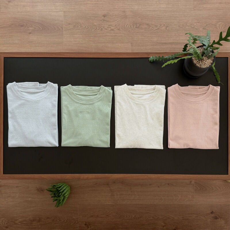 From Autumn Japanese Imported Washed Cotton 100% Round Neck Loose T-Shirt Four Colors From Autumn Japanese Imported Washed Cotton 100% Round Neck Loose T-Shirt Four Colors