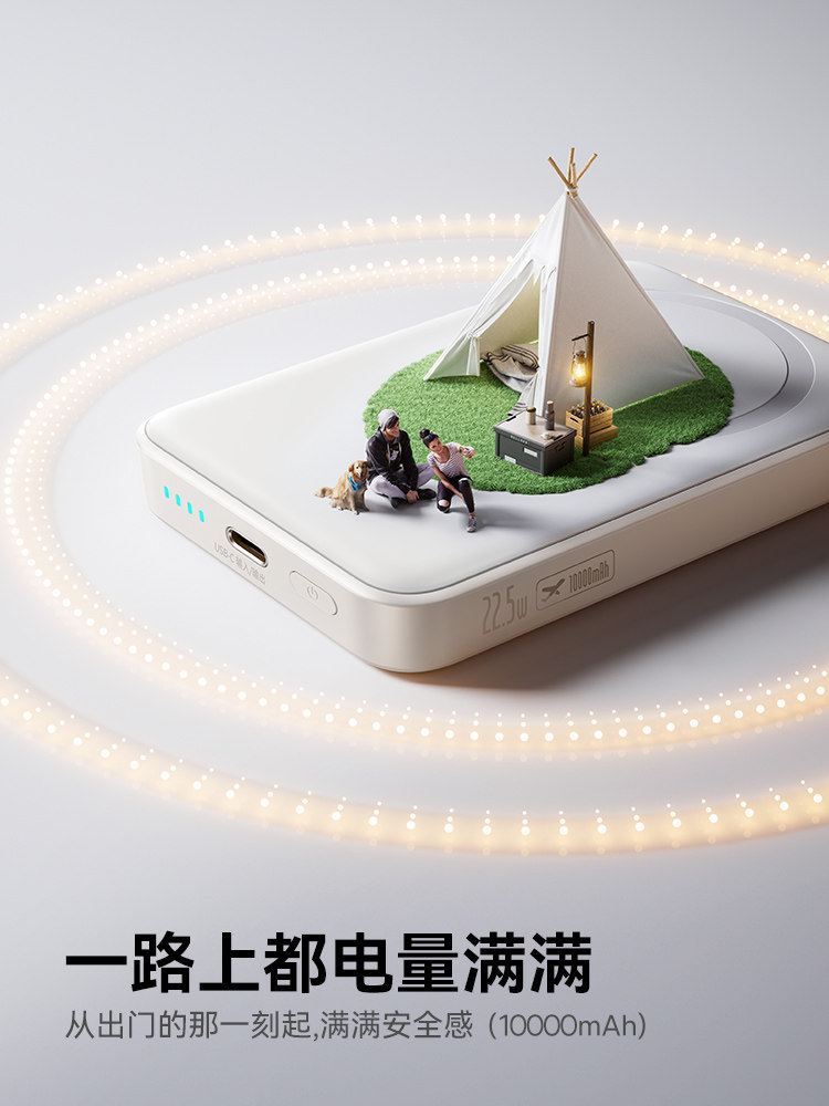 [Power Bank with 3C Certification, Airline Approved] Baseus Card Magnetic 2026 New Model Wireless Compatible with Apple 16 Ultra-Thin Compact Portable Mobile Phone Fast Charging National Standard Power Bank