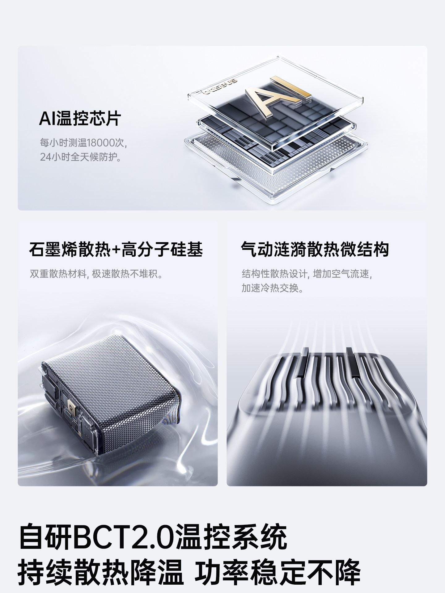 Baseus 100W Digital Display Charger Gallium Nitride Laptop iPad Air Charging Head Suitable for Huawei Xiaomi Apple Iphone17Promax Fast Charging Head Plug