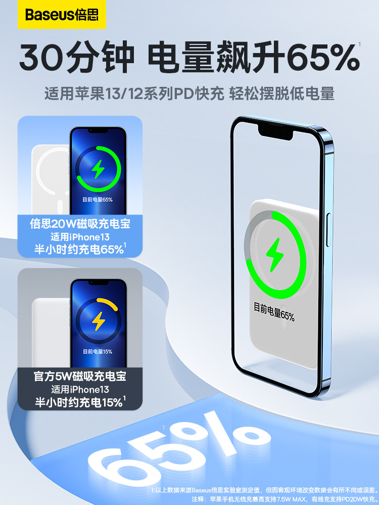 [Power Bank with 3C Certification, Suitable for Airplanes] Baseus Magnetic Wireless 10000Mah Magsafe Fast Charging, Specially Designed for Apple 16, Ultra-Large Capacity Mobile Power Bank, Official Genuine Product