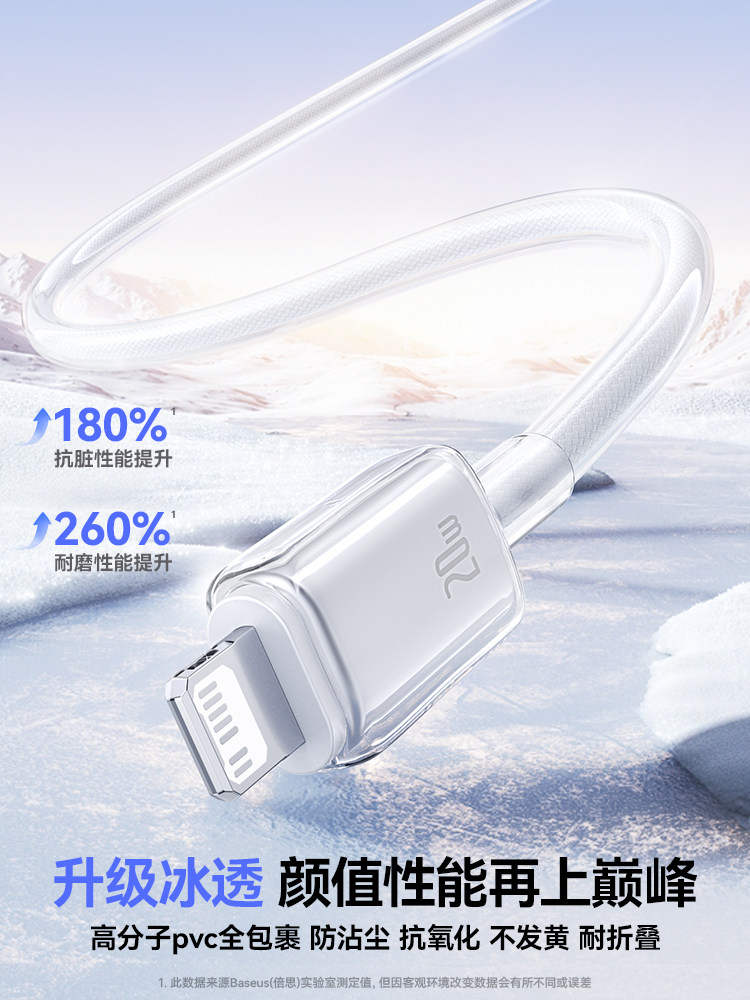 Baseus Compatible Apple 14 Charger Cable iPhone 13 Data Cable 17Promax Phone 12Pd30W Fast Charge 16 Phone 11 Tablet 15 Car Charger iPad 2m Typec to Lightning