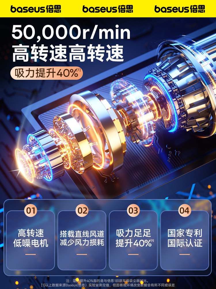 Baseus Car Vacuum Cleaner, Home and Car Use, High Suction, Handheld Car Air Blower, Small In-Car Strong Suction Vacuum Cleaner