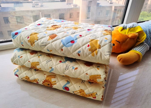 Детский хлопковый мультяшный стеганый физиологичный матрас для новорожденных