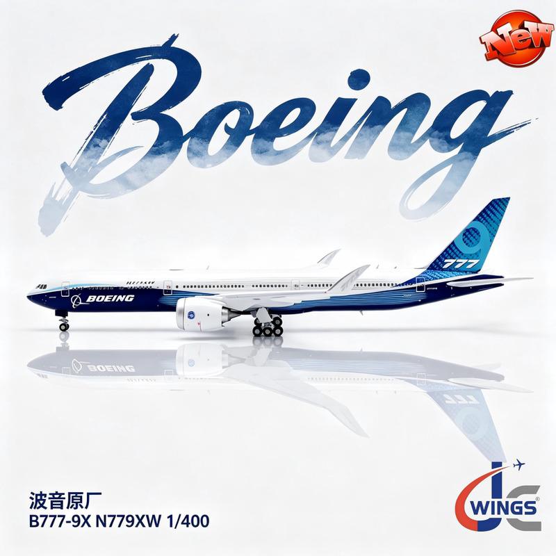 Jc Wings Boeing Original Livery B777-9X N779Xw Alloy Finished Airplane Model 1/400