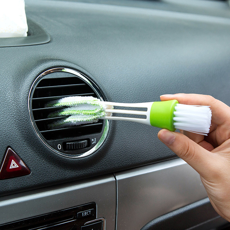 Car multi-function double-head car brush air conditioner air outlet cleaning brush computer keyboard brush car washing tool supplies