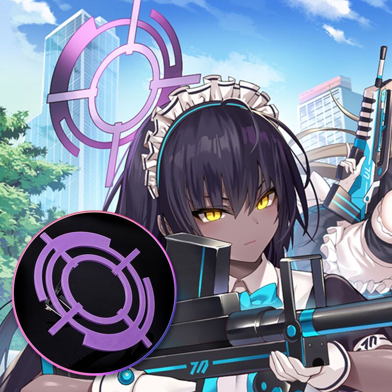 Kakudeshi Hanari Halo Blue Archive Ba Halo Cosplay 1:1 Replica Game Headgear Prop Hairpin Blue Archive