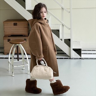 Korean Uamtor Girls' Double-Sided Cashmere Coat 2025 New Autumn and Winter Rich Girl Mid-Length High-End Coat