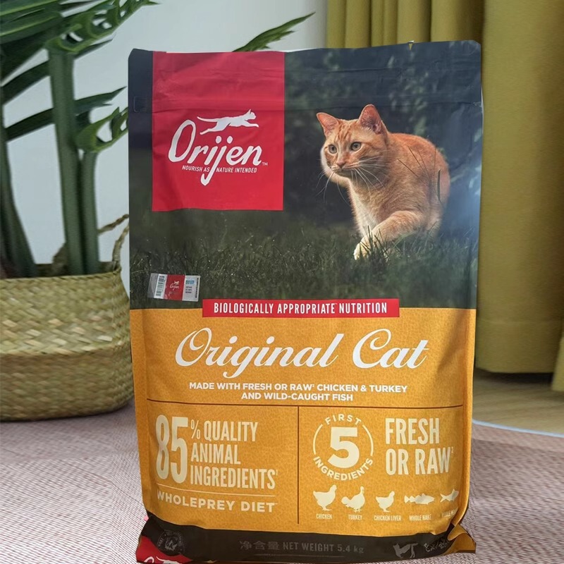 Orijen Original Hunting Instinct Cat Food for Weight Gain and Facial Development, Imported Chicken, Suitable for Adult and Young Cats, Dry Food 5.4kg