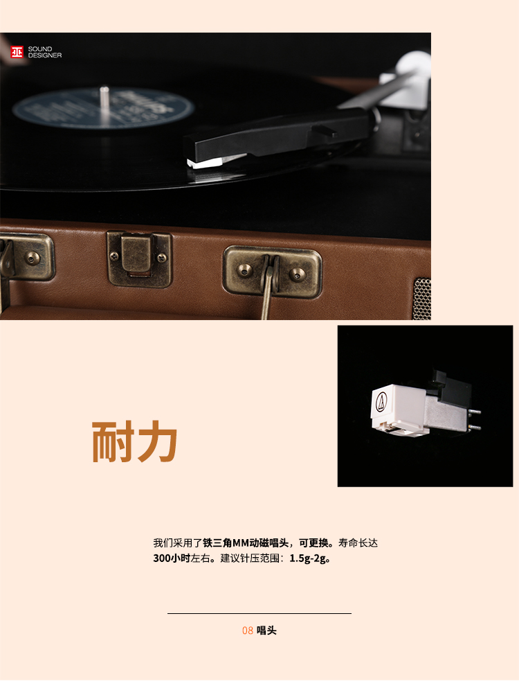Witch.1900 Travel Travel Portable LP Vinyl Recorder Bluetooth Loa Retro Thời trang Sáng tạo Quà tặng Loa di động Có thể cắm cáp Âm thanh Retro Máy ghi âm Bluetooth - Máy hát 	máy nghe nhạc đĩa than mini