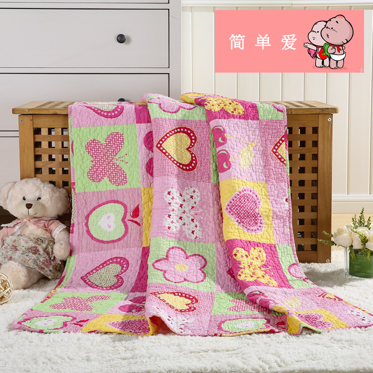 Tấm bông mảnh duy nhất bông phim hoạt hình bởi bé trải giường cotton nap quilt chần chăn có thể giặt