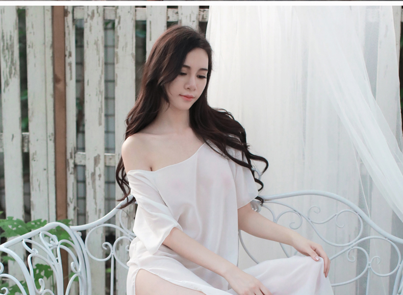 Bộ đồ ngủ gợi cảm phần mỏng người yêu nữ quần áo phối cảnh nóng trong suốt gạc nửa đêm quyến rũ khe cao gợi cảm đồ ngủ xuyên thấu