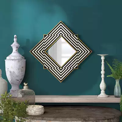 Highlights Home decoration American dining room can be customized into the house Mirror Wall Wall Wall Wall Wall Wall Art gold edge creative decorative mirror