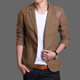 Spring and Autumn Casual Suit Jacket Men's Cotton Pure Small Suit Korean Style Slim Fashion Men's Solid Color Work Wear Large Size Single Suit Casual Wear