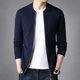 Men's Sweater Zipper Cardigan Thin Knitwear Korean Style Slim Baseball Collar Jacket Solid Color Sweater Jacket