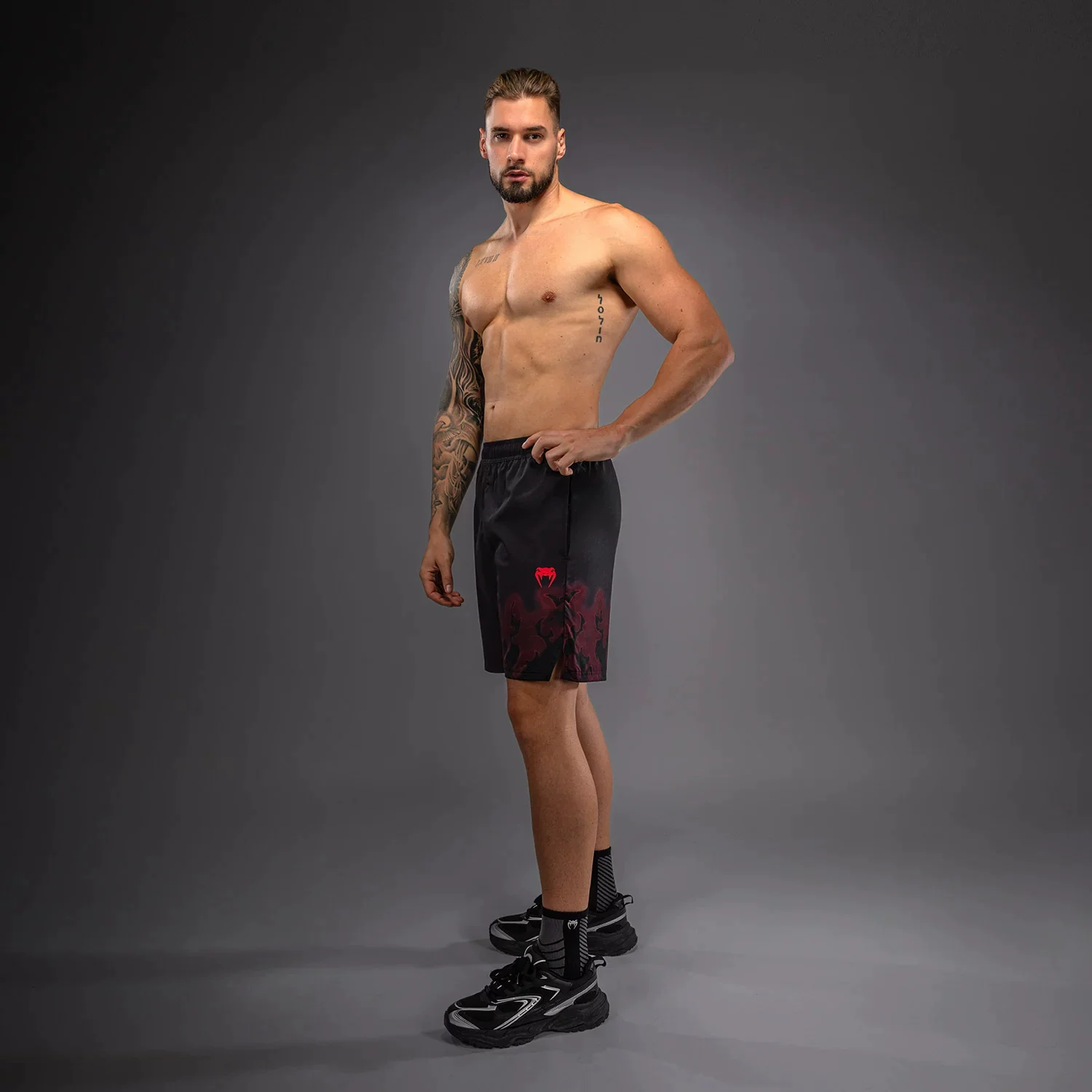 Шорты для боя по кикбоксингу Venum Specter Venom Muay Thai Sanda, тренировочные, быстросохнущие, боксёрские